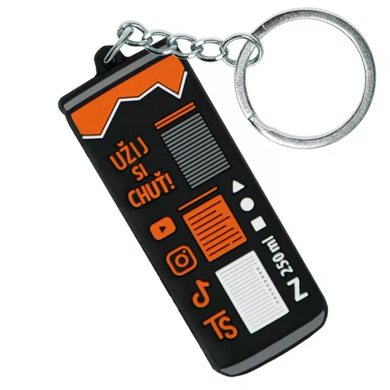 Oboustranný přívěsek na klíče Tary Drink Pomeranč