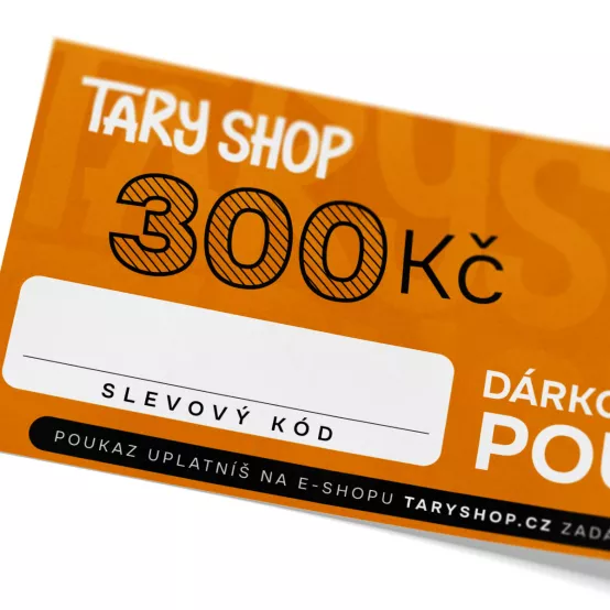 Dárkový poukaz Tary Shop.cz na nákup zboží v hodnotě 300 Kč