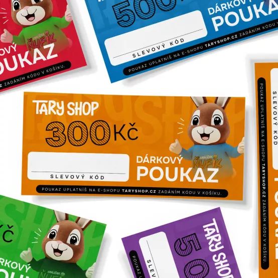 Dárkový poukaz Tary Shop.cz na nákup zboží v hodnotě 300 Kč