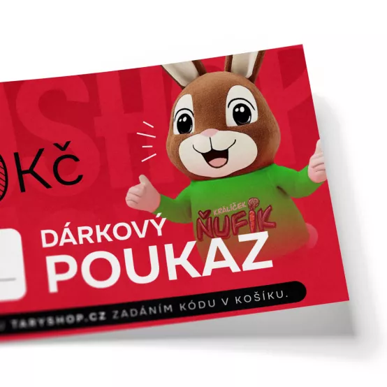Dárkový poukaz Tary Shop.cz na nákup zboží v hodnotě 1 000 Kč