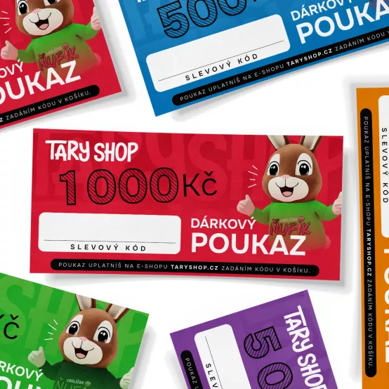 Dárkový poukaz Tary Shop.cz na nákup zboží v hodnotě 1 000 Kč