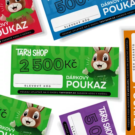 Dárkový poukaz Tary Shop.cz na nákup zboží v hodnotě 2 500 Kč