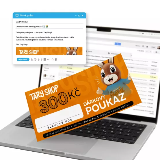 Dárkový poukaz Tary Shop.cz na nákup zboží v hodnotě 300 Kč