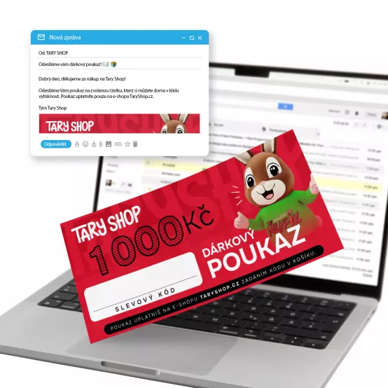 Dárkový poukaz Tary Shop.cz na nákup zboží v hodnotě 1 000 Kč