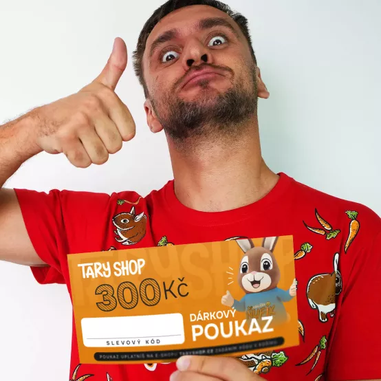 Dárkový poukaz Tary Shop.cz na nákup zboží v hodnotě 300 Kč