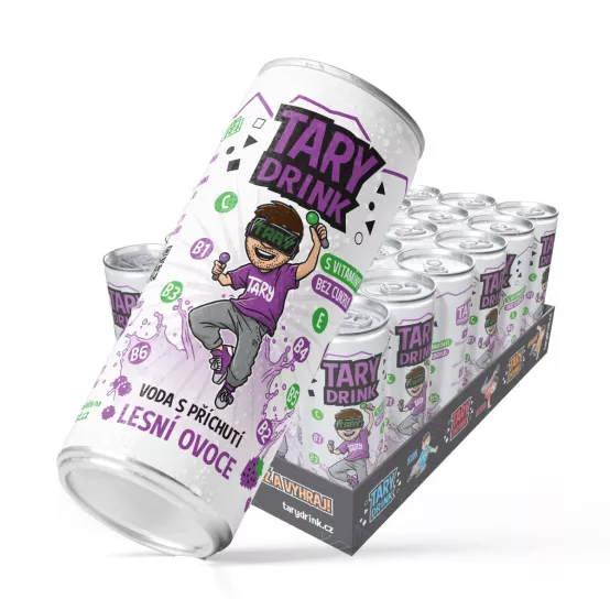 Tary Drink, Voda Lesní Ovoce 250ml – Karton (24 ks)
