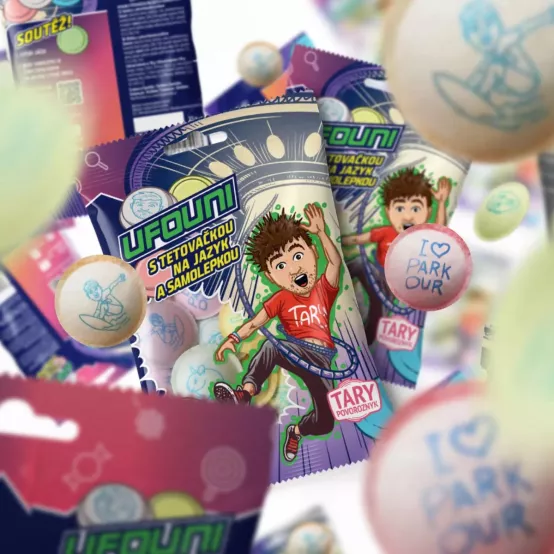 Mega Mix - 7x Tary Drink, 3x Vata, 4x Oplatky, 3x Žvýkačky, 1x Jedlé peníze, Ufouni a Gumoví Ňufíci