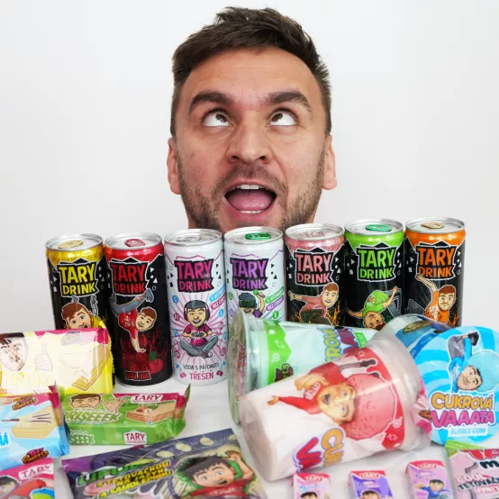 Mega Mix - 7x Tary Drink, 3x Vata, 4x Oplatky, 3x Žvýkačky, 1x Jedlé peníze, Ufouni a Gumoví Ňufíci