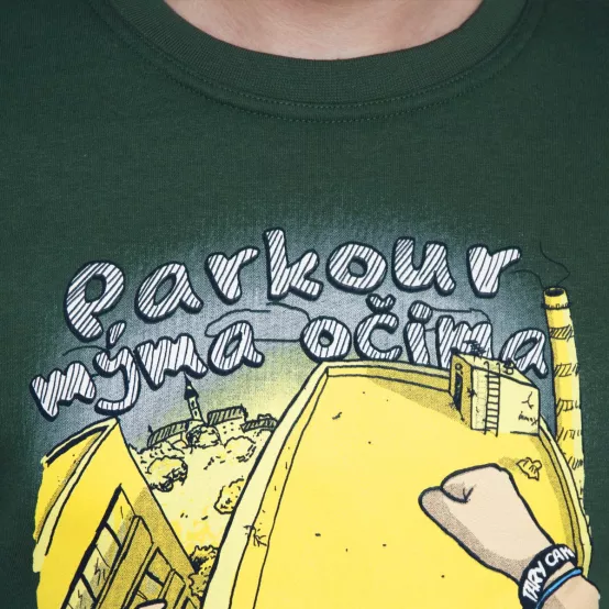 Mikina Parkour mýma očima Zelená