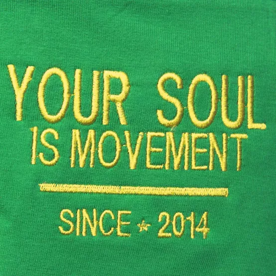 Tepláky Soul Zelené, žlutá výšivka