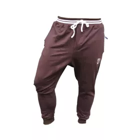 Tepláky pro parkour Soul Hnědé, bílá výšivka