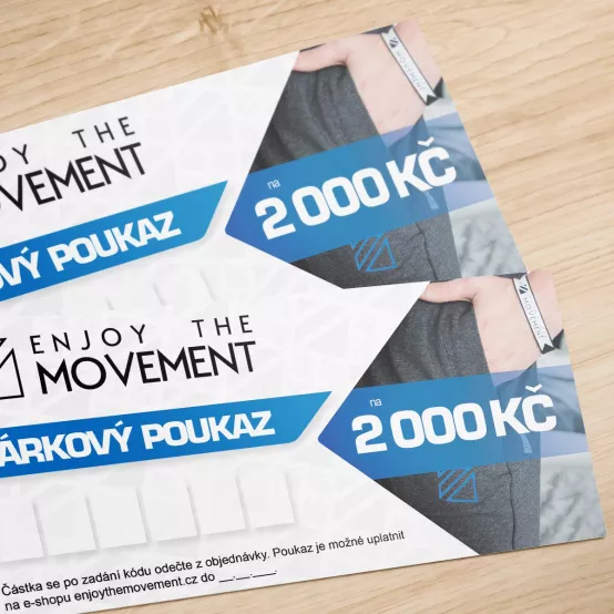 Dárkový poukaz Enjoy the Movement 2 000 Kč