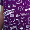 Tričko Parkour Doodle Fialové