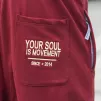 Tepláky Soul Červené, béžová výšivka