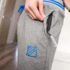 Tepláky Soul Šedý melír, modrá výšivka