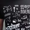 Tričko Parkour Doodle Černé