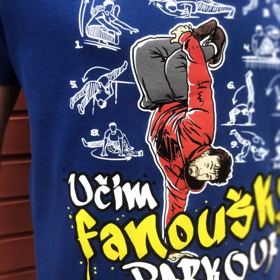 Tričko Učím Fanoušky Parkour Pánské