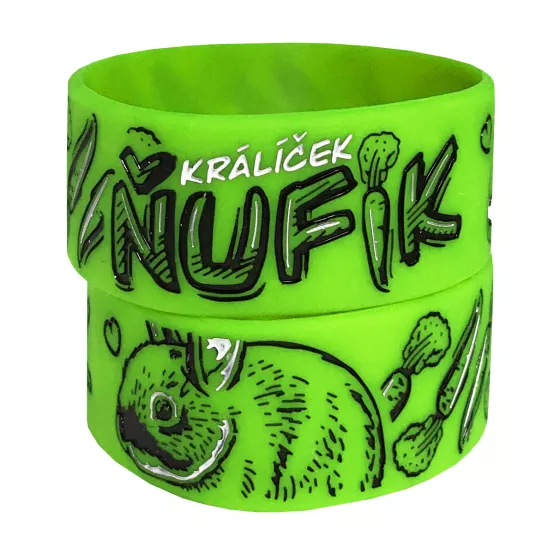 Náramek Králík Ňufík Zelený