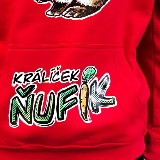 Mikina Králík Ňufík Red