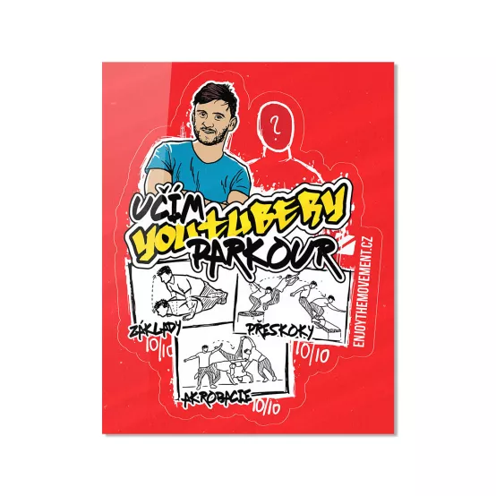 Samolepka Učím YouTubery Parkour