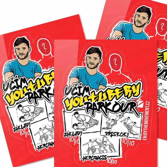 Samolepka Učím YouTubery Parkour