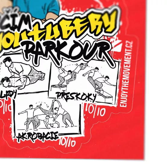 Samolepka Učím YouTubery Parkour