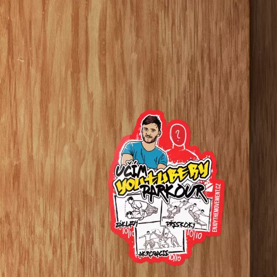 Samolepka Učím YouTubery Parkour