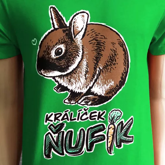Tričko Králík Ňufík Green