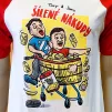 Tričko Šílené Nákupy Bílo-červené