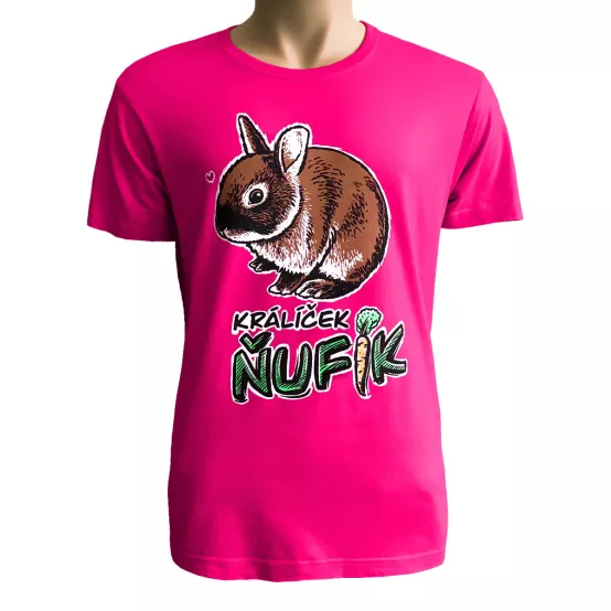 Tričko Králík Ňufík Růžové
