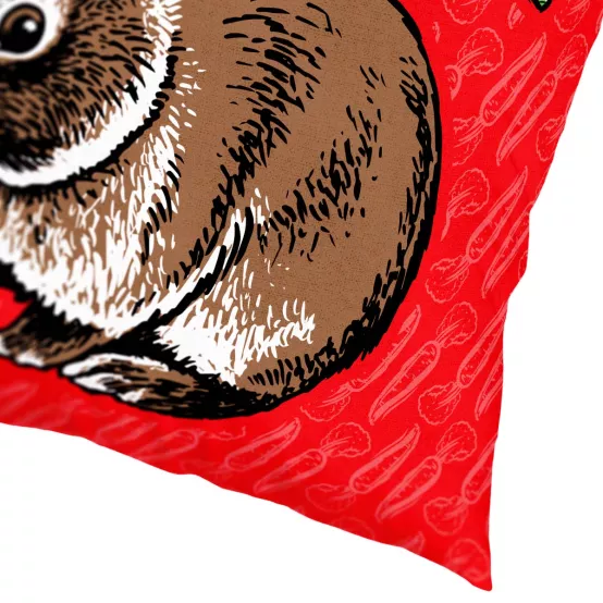 Polštář Králík Ňufík červený