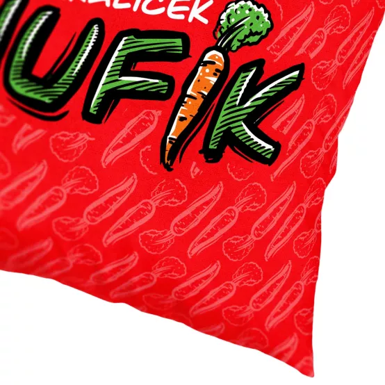 Polštář Králík Ňufík červený