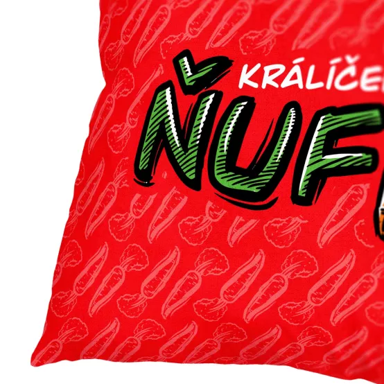 Polštář Králík Ňufík červený
