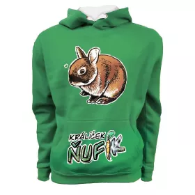 Mikina pro parkour Králík Ňufík Green