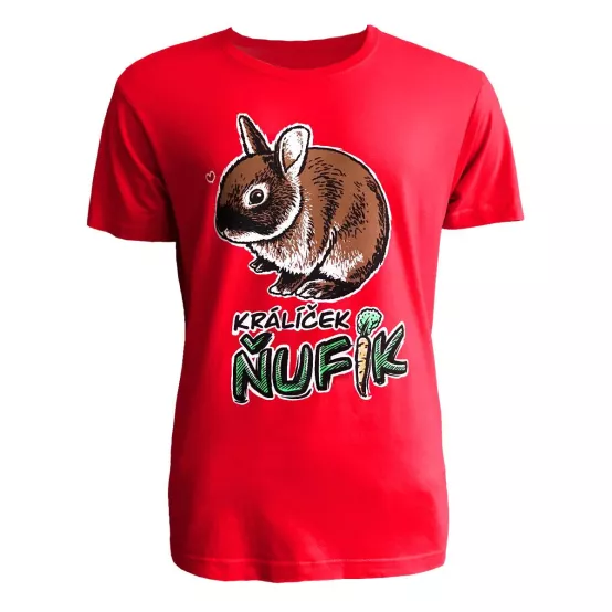 Tričko Králík Ňufík Red