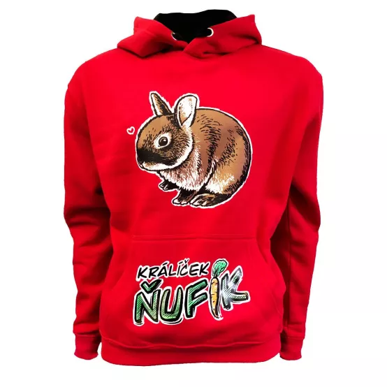 Mikina Králík Ňufík Red