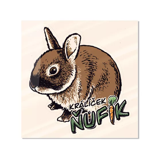 Samolepka Králík Ňufík