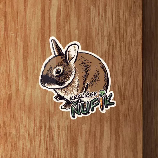 Samolepka Králík Ňufík