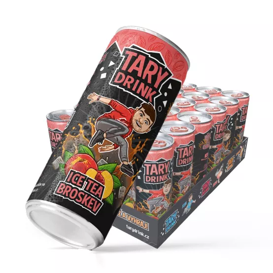 Tary Drink ICE TEA Broskev 250ml – Karton (24 ks)