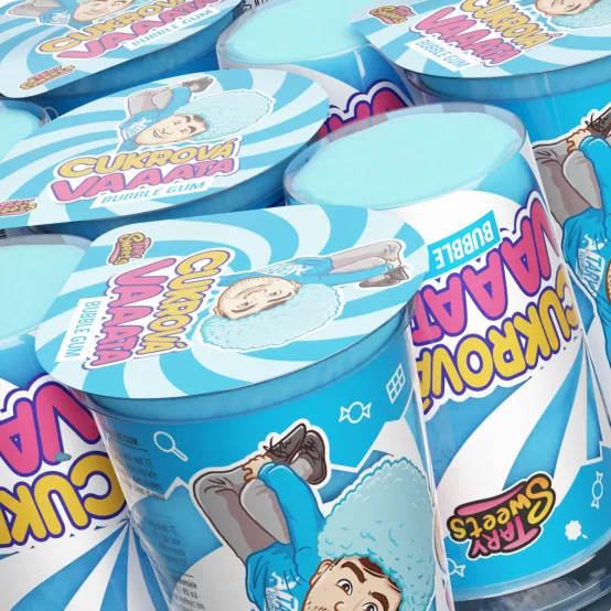 Cukrová vata Bubble gum 20g – Karton (12 ks)
