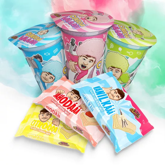 Cukrová vata Bubble gum 20g – Karton (12 ks)
