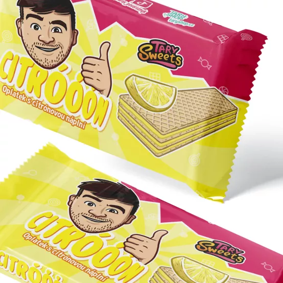 Citrónové oplatky Tary Sweets, 40g – Karton (24 ks)