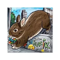 Samolepka Ňufík ve měste pro parkour