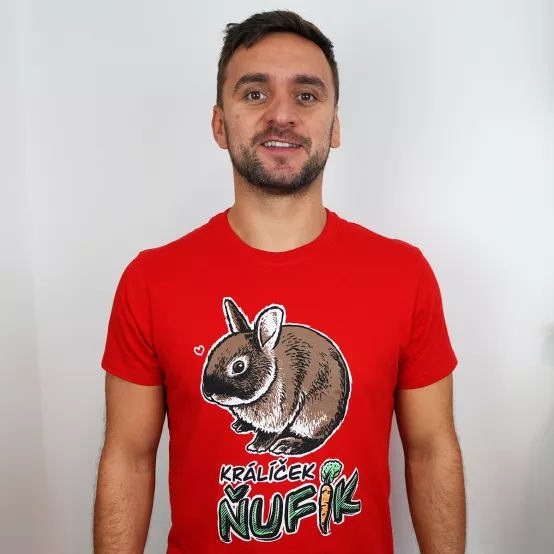 Tričko Králík Ňufík Red