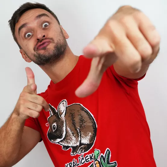 Tričko Králík Ňufík Red