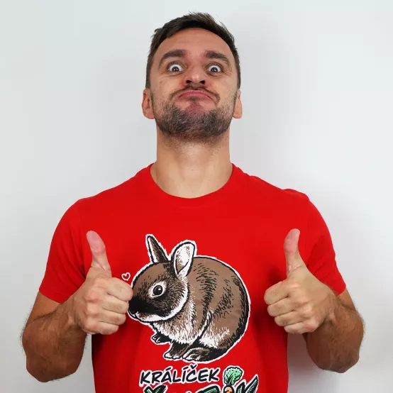 Tričko Králík Ňufík Red