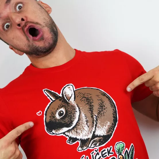 Tričko Králík Ňufík Red
