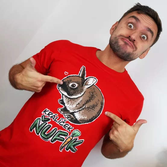 Tričko Králík Ňufík Red