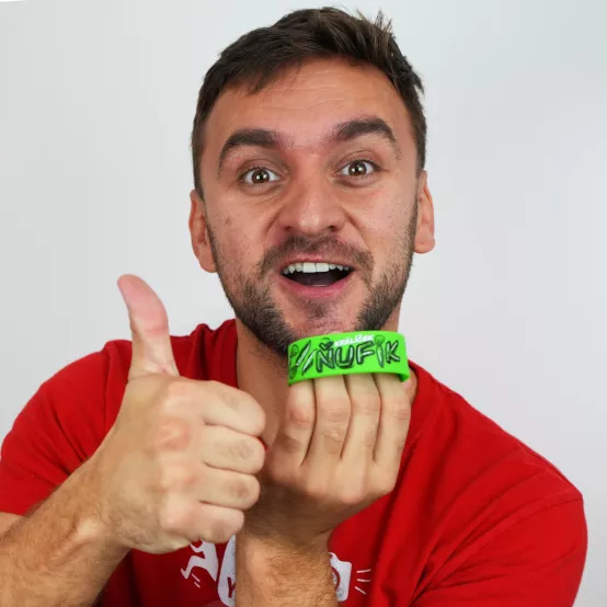Náramek Králík Ňufík Zelený