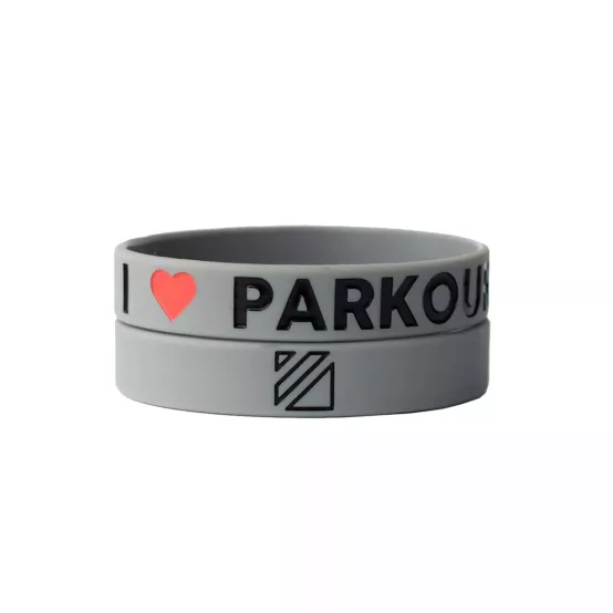 Náramek Miluju Parkour Šedý